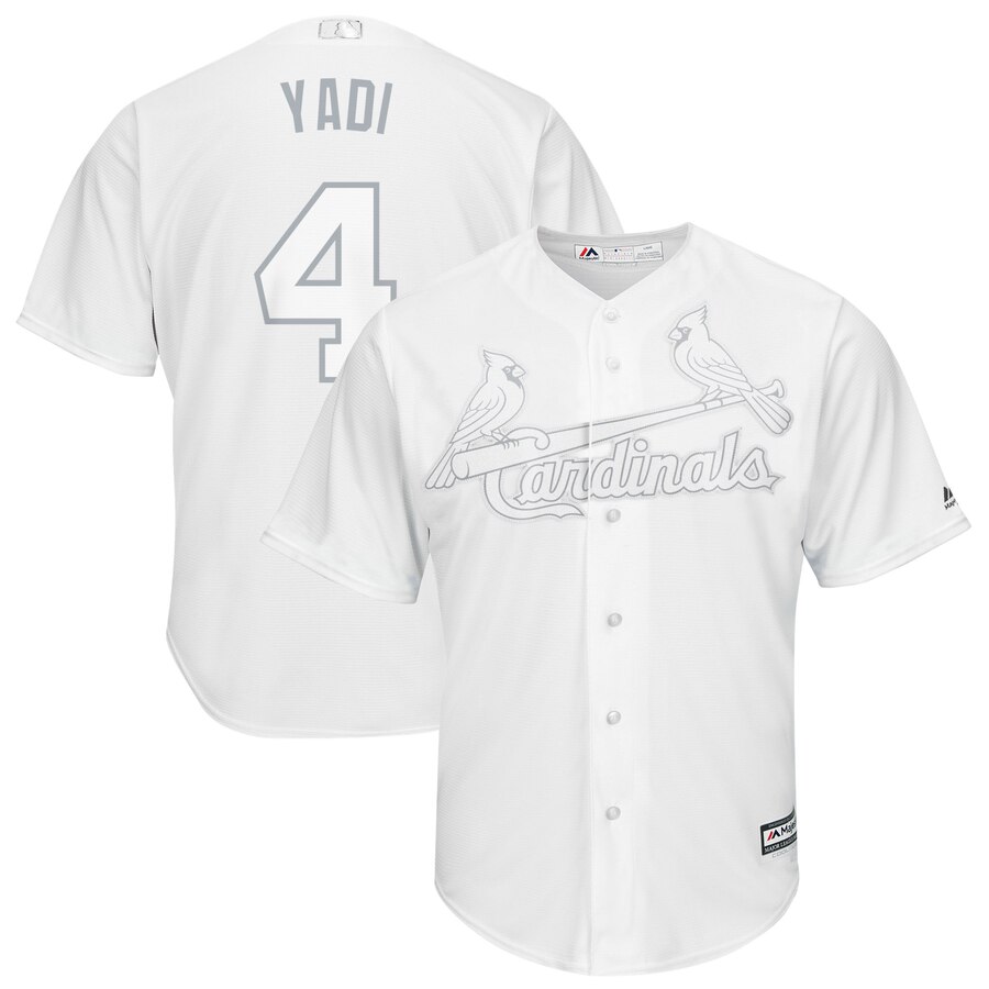 Men St.Louis Cardinals #4 Yadi white MLB Jerseys->boston red sox->MLB Jersey